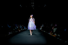 Load image into Gallery viewer, SALE Iridescent lavender hearts swish midi skirt - Lovely Dreamhouse sample size L