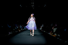 Load image into Gallery viewer, SALE Iridescent lavender hearts swish midi skirt - Lovely Dreamhouse sample size L