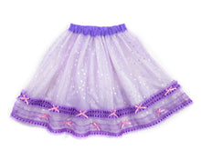 Load image into Gallery viewer, SALE Iridescent lavender hearts swish midi skirt - Lovely Dreamhouse sample size L