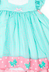 Mint/pink heart cascade nightie dress - Lovely Dreamhouse - Made to order