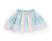 Load image into Gallery viewer, SALE Pastel rainbow music note skirt - Lovely Dreamhouse sample size S