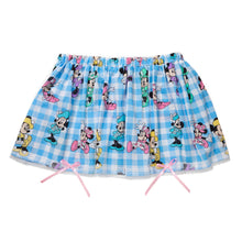 Load image into Gallery viewer, Minnie mouse blue gingham check upcycled plus size skirt 4X