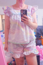 Load image into Gallery viewer, Pastel rainbow fairy spank kei pajama set, made to order
