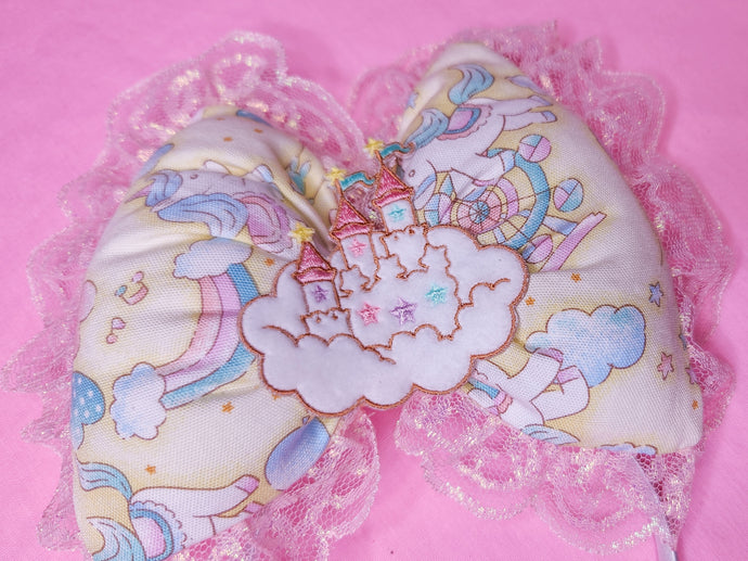 Unicorn carnival castle sweet lolita fairy kei puffy bow headband