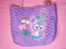 Load image into Gallery viewer, Purple heart quilted Stella Lou tote bag