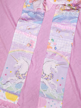 Load image into Gallery viewer, Long patchwork pastel scarf, fairy spank kei