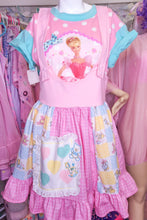 Load image into Gallery viewer, Pink grid patchwork retro fairy spank kei jumper skirt, size S