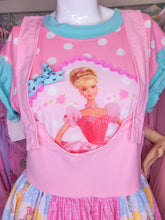 Load image into Gallery viewer, Pink grid patchwork retro fairy spank kei jumper skirt, size S