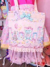 Load image into Gallery viewer, Teddy bear sweet lolita tote bag, lace lovecore crossbody