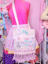 Load image into Gallery viewer, Teddy bear sweet lolita tote bag, lace lovecore crossbody