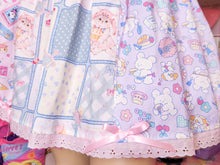 Load image into Gallery viewer, Retro showa fairy spank kei paneled skirt, size large