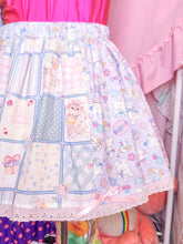 Load image into Gallery viewer, Retro showa fairy spank kei paneled skirt, size large