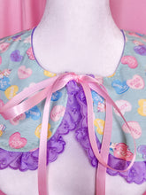 Load image into Gallery viewer, Mint green Conversation Hearts detachable collar, fairy spank kei lovecore