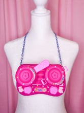 Load image into Gallery viewer, Magenta oversized Kandi stove necklace, fairy spank kei decora