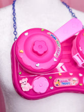 Load image into Gallery viewer, Magenta oversized Kandi stove necklace, fairy spank kei decora