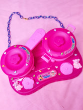 Load image into Gallery viewer, Magenta oversized Kandi stove necklace, fairy spank kei decora