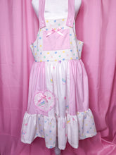 Load image into Gallery viewer, Ballet slipper polka dot jumper skirt, pastel heart fairy spank kei size Large
