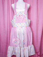 Load image into Gallery viewer, Ballet slipper polka dot jumper skirt, pastel heart fairy spank kei size Large