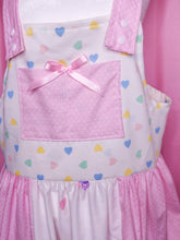 Load image into Gallery viewer, Ballet slipper polka dot jumper skirt, pastel heart fairy spank kei size Large