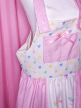 Load image into Gallery viewer, Ballet slipper polka dot jumper skirt, pastel heart fairy spank kei size Large