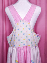 Load image into Gallery viewer, Ballet slipper polka dot jumper skirt, pastel heart fairy spank kei size Large