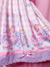 Load image into Gallery viewer, Pink sweet lolita jumper skirt, teddy bear bunny tea party size Medium