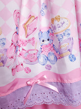 Load image into Gallery viewer, Pink sweet lolita jumper skirt, teddy bear bunny tea party size Medium