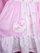 Load image into Gallery viewer, Ballet slipper polka dot jumper skirt, pastel heart fairy spank kei size Large