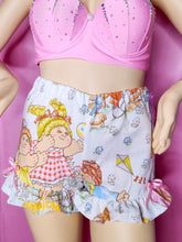 Load image into Gallery viewer, Cabbage Patch Kids upcycled fairy kei ruffle shorts, size Medium