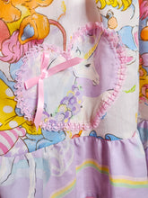 Load image into Gallery viewer, Popples jumper skirt, pastel unicorn houndstooth size Medium