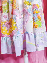 Load image into Gallery viewer, Popples jumper skirt, pastel unicorn houndstooth size Medium
