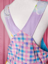 Load image into Gallery viewer, Popples jumper skirt, pastel unicorn houndstooth size Medium