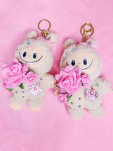 Load image into Gallery viewer, Hime gyaru Labubu key chain trinket, sweet lolita bag charm