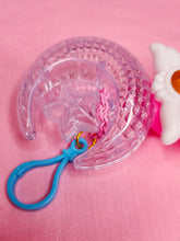 Load image into Gallery viewer, Pink magical girl moon wand bag charm key chain trinket, light-up decora rave