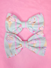Load image into Gallery viewer, Mint green ice cream hair bow, kawaii sweet lolita