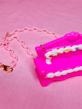 Load image into Gallery viewer, Pink frosted couch necklace, fairy spank kei decora, valentine lovecore