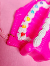 Load image into Gallery viewer, Pink frosted couch necklace, fairy spank kei decora, valentine lovecore