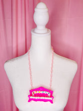 Load image into Gallery viewer, Pink frosted couch necklace, fairy spank kei decora, valentine lovecore