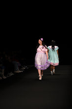 Load image into Gallery viewer, SALE Iridescent lavender hearts swish midi skirt - Lovely Dreamhouse sample size L