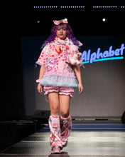 Load image into Gallery viewer, Pink/red heart cake lovecore scarf, Valentine's Day teddy bear