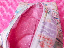Load image into Gallery viewer, Retro showa patchwork quilted cosmetic bag, Swimmer zipper pouch