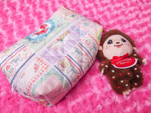 Load image into Gallery viewer, Retro showa patchwork quilted cosmetic bag, Swimmer zipper pouch