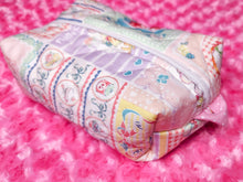 Load image into Gallery viewer, Retro showa patchwork quilted cosmetic bag, Swimmer zipper pouch