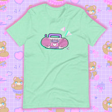 Load image into Gallery viewer, mint t-shirt with barbie boombox