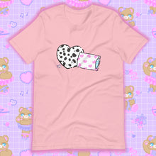 Load image into Gallery viewer, pink t-shirt with dalmation pillows