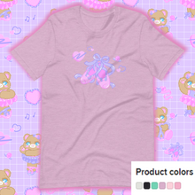 Load image into Gallery viewer, heather lilac t-shirt with ballet slippers