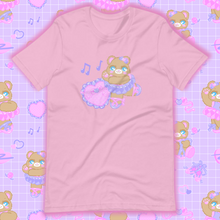 Load image into Gallery viewer, lilac t-shirt with ballerina bear