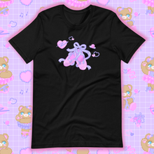 Load image into Gallery viewer, black t-shirt with ballet slippers