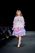 Load image into Gallery viewer, Lovecore lollipop ruffle below-knee skirt - Lovely Dreamhouse - Made to order