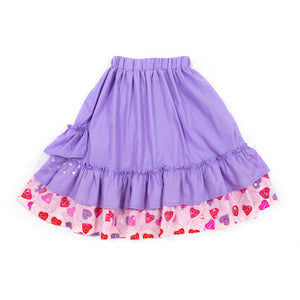 Lovecore lollipop ruffle below-knee skirt - Lovely Dreamhouse - Made to order